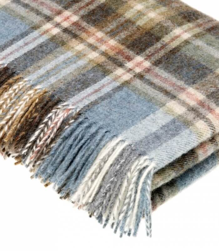 Plaid Pure Laine écossais Bleu Glen : Plaid Addict, Vente En Ligne De ...