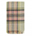 Plaid Laine Ecossais Kintyre Vert et Rose 140 X 185 cm