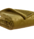 Plaid Cocooning Effet Mouton Vert Bronze - Choix de tailles