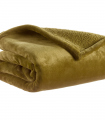 Plaid Cocooning Effet Mouton Vert Bronze - Choix de tailles